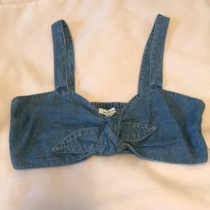 Denim crop top